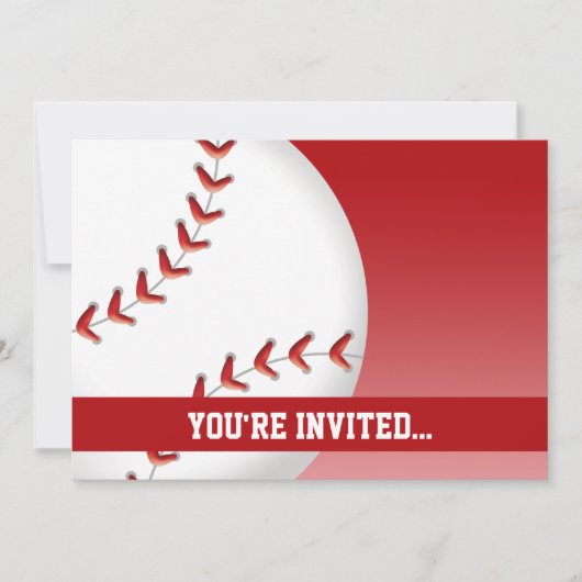 Baseball-Geburtstag Einladung (Vorderseite)