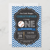 Baseball Geburtstag Einladung 1. Geburtstag Party (Vorderseite)