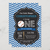 Baseball Geburtstag Einladung 1. Geburtstag Party (Vorne/Hinten)