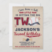 Baseball Geburtstag Einladung Baseball 2. Geburtst (Vorderseite)