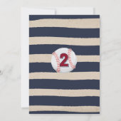 Baseball Geburtstag Einladung Baseball 2. Geburtst (Rückseite)