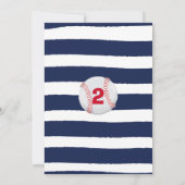 Baseball Geburtstag Einladung Baseball 2. Geburtst (Rückseite)