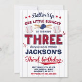 Baseball Geburtstag Einladung Baseball 3. Geburtst (Vorderseite)