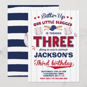 Baseball Geburtstag Einladung Baseball 3. Geburtst
