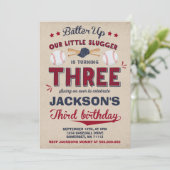 Baseball Geburtstag Einladung Baseball 3. Geburtst (Stehend Vorderseite)