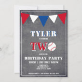 Baseball Geburtstag Einladung Junge 2. Geburtstag (Vorderseite)