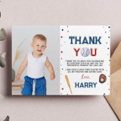 Baseball Geburtstag Foto Danke, dass ihr Kartensta Dankeskarte