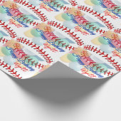 Baseball-Geburtstag Geschenkpapier (Ecke)