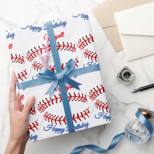 Baseball-Geburtstag Geschenkpapier (Schenken)