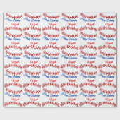 Baseball-Geburtstag Geschenkpapier (Flach)
