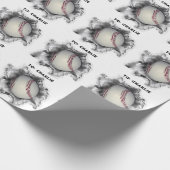 Baseball-Geburtstag Geschenkpapier (Ecke)