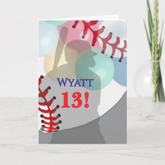 Baseball-Geburtstag Karte (Vorderseite)