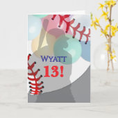 Baseball-Geburtstag Karte (Gelbe Blume)
