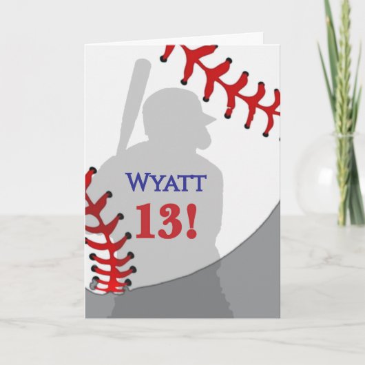 Baseball-Geburtstag  Karte (Vorderseite)