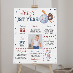 Baseball Geburtstag Meilenstein signieren Batter U Poster