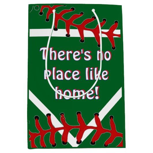 Baseball-Geburtstag Mittlere Geschenktüte (Vorderseite)
