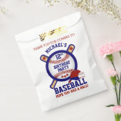 Baseball Geburtstag Thema ⚾ - Rot , Danke Geschenktütchen (Versiegelt)