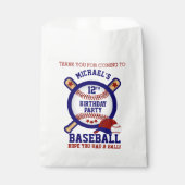 Baseball Geburtstag Thema ⚾ - Rot , Danke Geschenktütchen (Vorderseite)