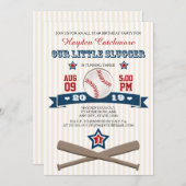 BASEBALL-GEBURTSTAGS-EINLADUNG FÜR KINDER EINLADUNG (Vorne/Hinten)