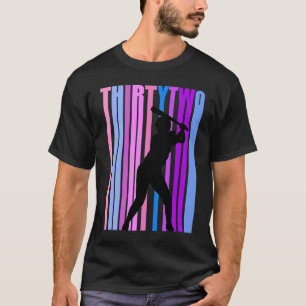 Baseball Geburtstags-Softball-Sportmädchen 32 T-Shirt