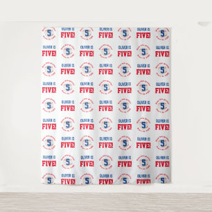 Baseball-Geburtstags-Step-and-Repeat-Fotohintergru Wandteppich