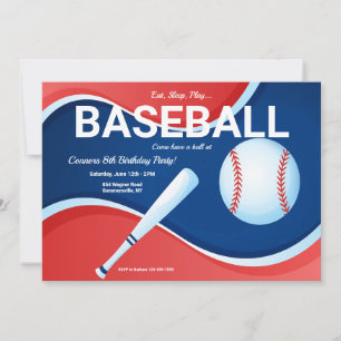 Baseball-Geburtstagseinladung Einladung