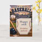 Baseball-Geburtstagsfeier Karte (Gelbe Blume)