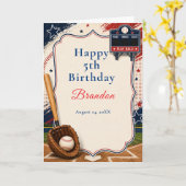 Baseball-Geburtstagsfeier Karte (Gelbe Blume)