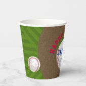 Baseball-Geburtstagsfeier Pappbecher (Vorderseite)