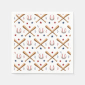 Baseball-Geburtstagsfeier Serviette (Vorderseite)