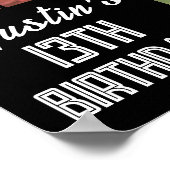 Baseball-Geburtstagsfeier-Willkommensposter | Edit Poster (Ecke)