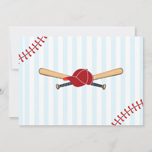 Baseball-Geburtstagsjunge Foto Einladung (Rückseite)