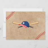 Baseball-Geburtstagsjunge Foto Einladung (Rückseite)