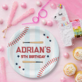 Baseball-Geburtstagsjunge Pappteller (Party)