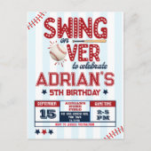 Baseball-Geburtstagsjunge Postkarte (Vorderseite)