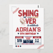 Baseball-Geburtstagsjunge Postkarte (Vorne/Hinten)