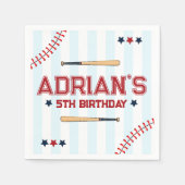 Baseball-Geburtstagsjunge Serviette (Vorderseite)