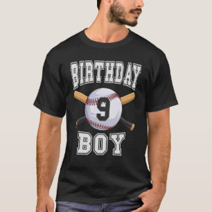 Baseball - Geburtstagskind 9 Jahre 9. Geburtstag T-Shirt