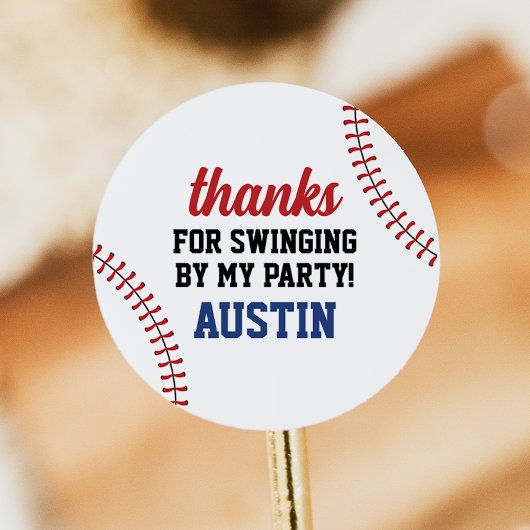 Baseball Geburtstagskleber Runder Aufkleber