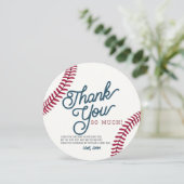 Baseball Geburtstagskreis Danke Karte (Stehend Vorderseite)