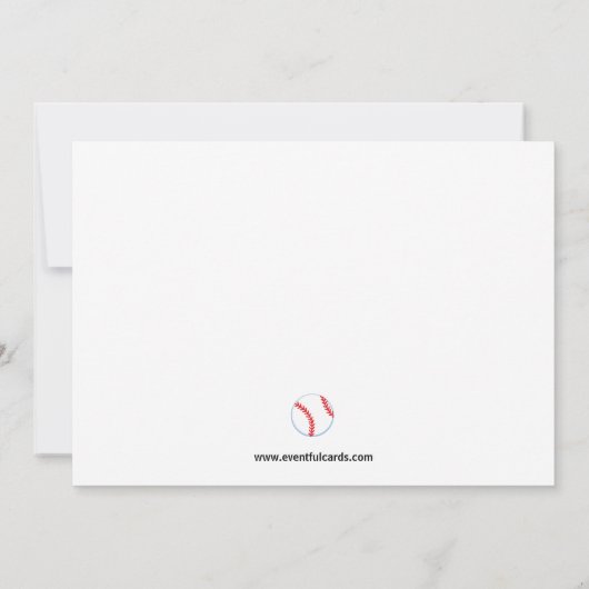 Baseball-Geburtstagspartei Einladung (Rückseite)