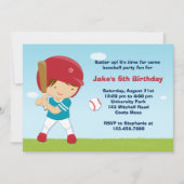 Baseball-Geburtstagspartei Einladung (Vorderseite)