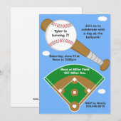 Baseball-Geburtstagspartei Einladung (Vorne/Hinten)