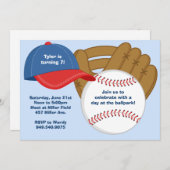 Baseball-Geburtstagspartei Einladung (Vorne/Hinten)