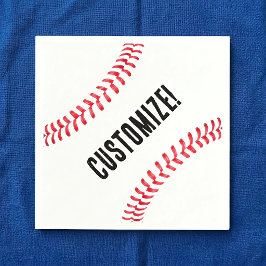 Baseball-Geburtstagspartei-Individuelle Name oder Serviette
