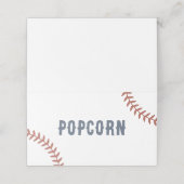 Baseball-Geburtstagspartei-Lebensmittelkennzeichnu Platzkarte (Außenseite Aufgefaltet)