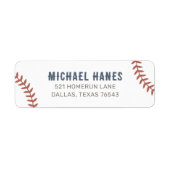 Baseball Geburtstagspartei Rücksendeadresse (Vorne)