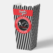 Baseball Geburtstagsparty, Baseball Girl Player Geschenkschachtel (Rückseite)