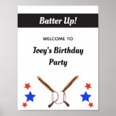 Baseball Geburtstagsparty Begrüßungspaket Poster (Vorne)