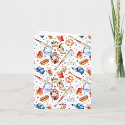 Baseball Geburtstagsparty Danke Karte (Rückseite)